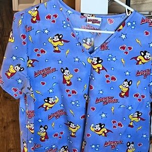 Mighty Mouse Scrub Top Unisex Large